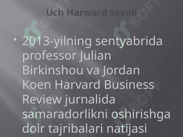 Uch Harward savoli 3