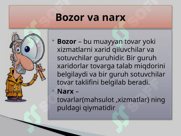 Bozor (muvozanat) narxini aniqlash 3