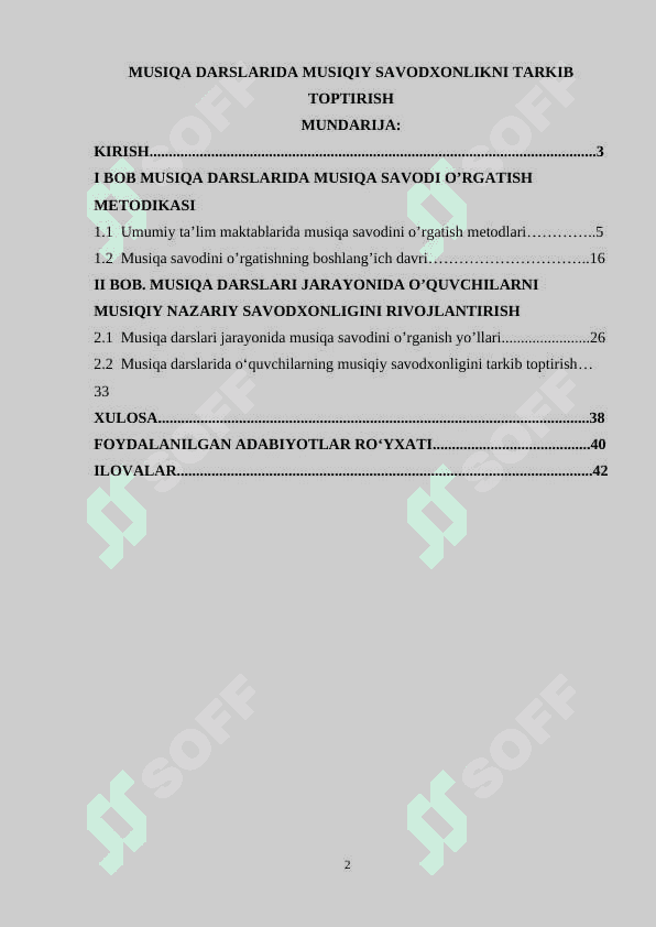 MUSIQA DARSLARIDA MUSIQIY SAVODXONLIKNI TARKIB TOPTIRISH 2