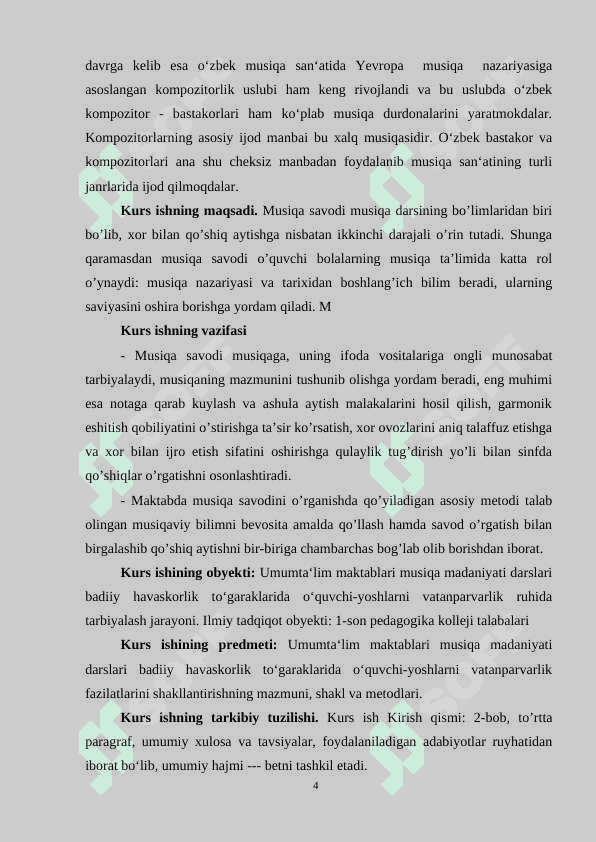 MUSIQA DARSLARIDA MUSIQIY SAVODXONLIKNI TARKIB TOPTIRISH 4
