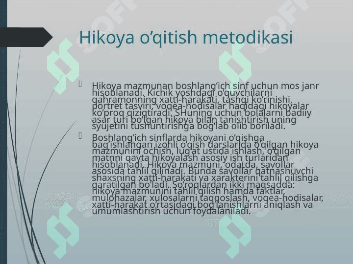 Og'izaki metodga oid hikoyalar to'plash 4