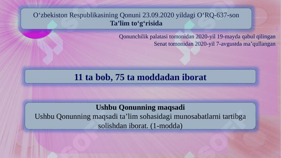 Boshlang‘ich sinf o‘qituvchilarinining me’yoriy hujjatlariga qo‘yiladigan talablar va ularni dasturiy vositalarda shakllantirish. 3