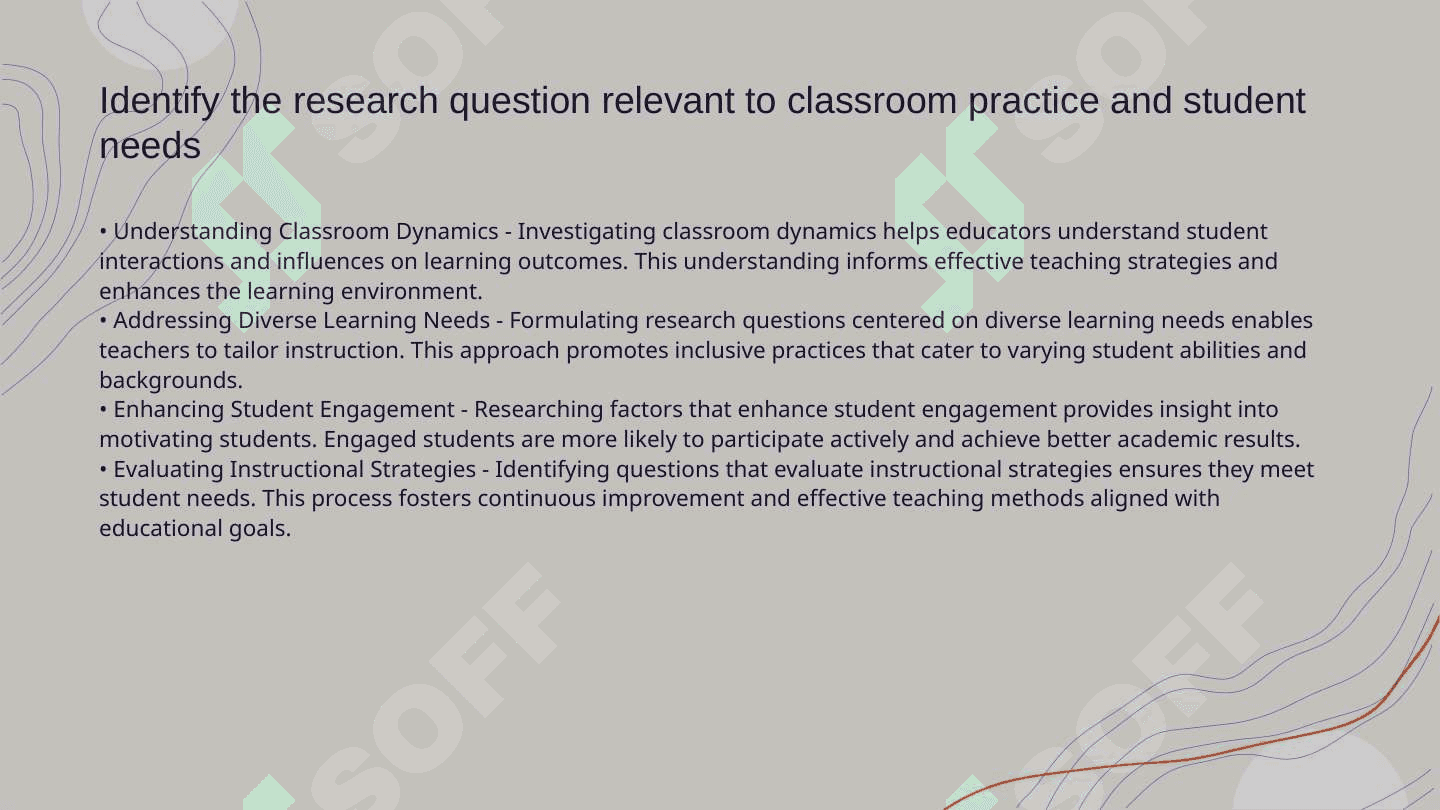 Stages of the classroom research 3