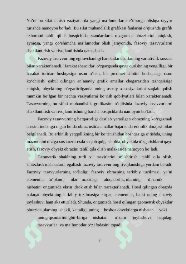 matematik tasavvurlarni tarkib toptirishda bolalarni tevarak-atrofda mo‘ljal olishga o`rgatish 7