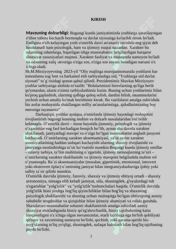 O’SMIRLIK DAVRIDA XARAKTER AKSENTUATSIYASI VA IJTIMOIY MAVQEINI SHAKLLANISHINING PSIXOLOGIK XUSUSIYATLARI 2