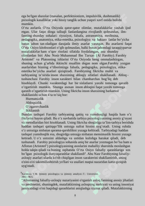O’SMIRLIK DAVRIDA XARAKTER AKSENTUATSIYASI VA IJTIMOIY MAVQEINI SHAKLLANISHINING PSIXOLOGIK XUSUSIYATLARI 8