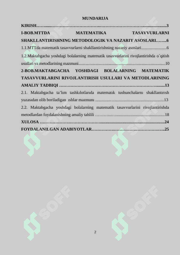 maktabgacha yoshdagi bolalarning matematik tasavvurlarini rivojlantirishning o`qitish usullari va metodlari 2