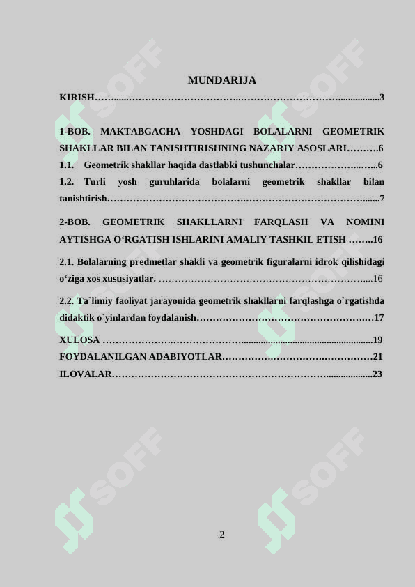 geometrik figuralarni farqlash va nomini aytishga o‘rgatish 2
