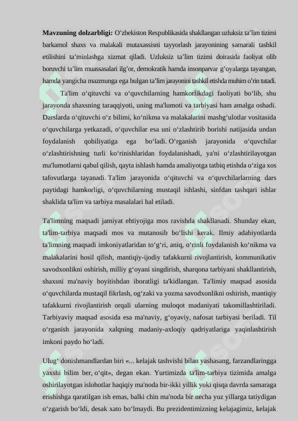 Boshlang'ich sinflarda matematika o'qitishni tashkil qilish metodikasi 3