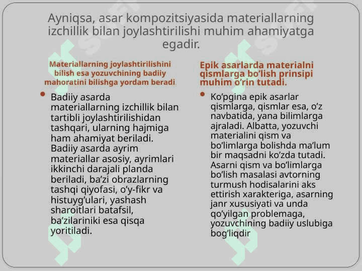 BADIIY ASAR KOMPAZITSIYASI 4