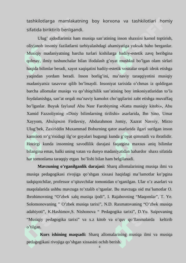 SHARQ ALLOMALRI MUSIQA HAQIDA. 4