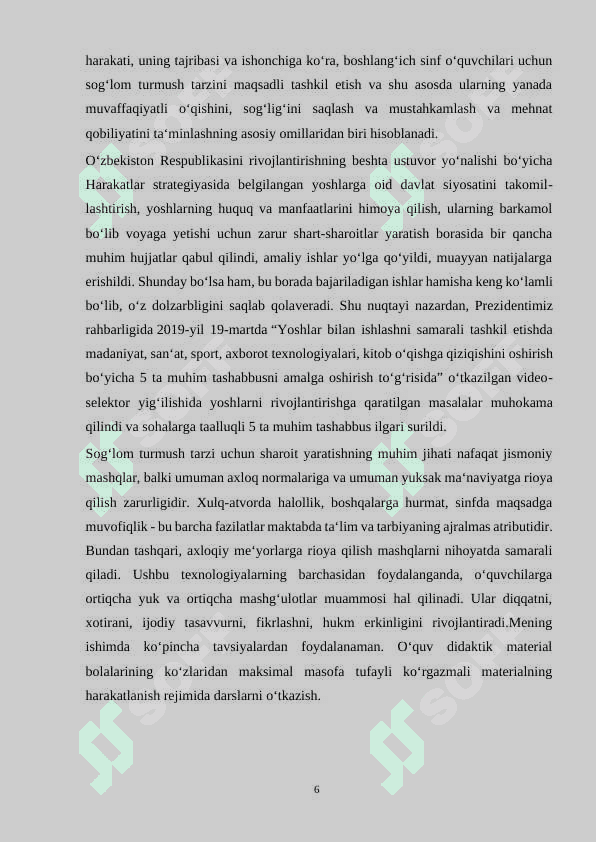 maktab kun tartibida jismoniy-tarbiya va sogʻlomlashtirish tadbirlari 6
