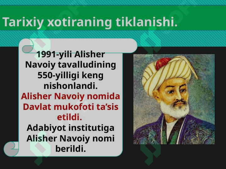 O‘zbekistonda ma’naviy va tarixiy merosning tiklanishi 2