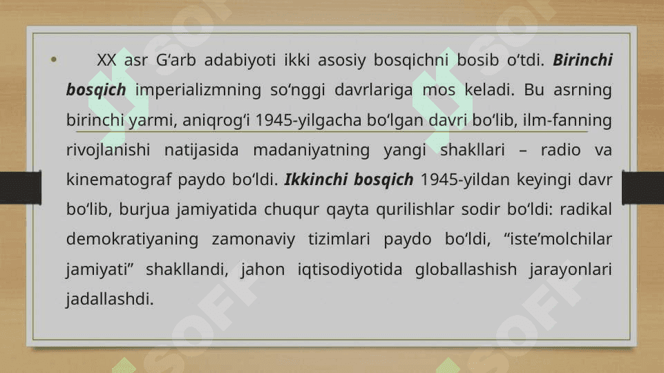 XX ASR BOSHIDA AMERIKA ADABIYOTI 4
