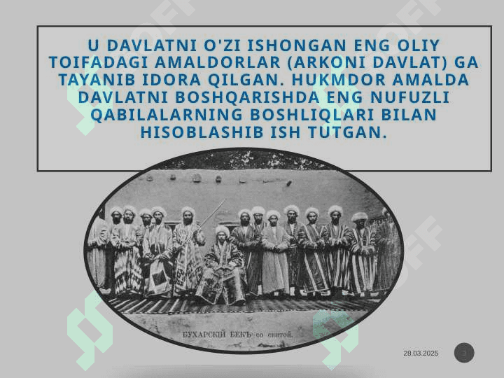 Buxoro amirlik davlat tuzumi va uning ma'muriy boshqariluvi 3