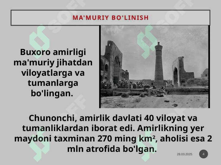Buxoro amirlik davlat tuzumi va uning ma'muriy boshqariluvi 4