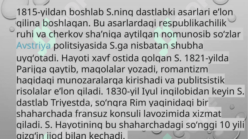 Stendal hayoti va ijodi Stendal hayoti va ijodi 3