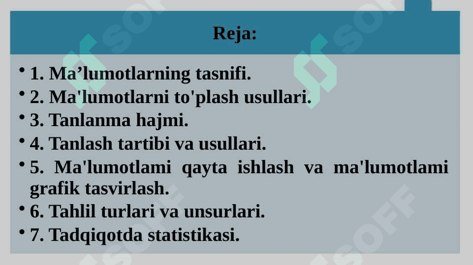 MA’LUMOTLARNI YIG‘ISH, QAYTA ISHLASH VA TAHLIL QILISH 2