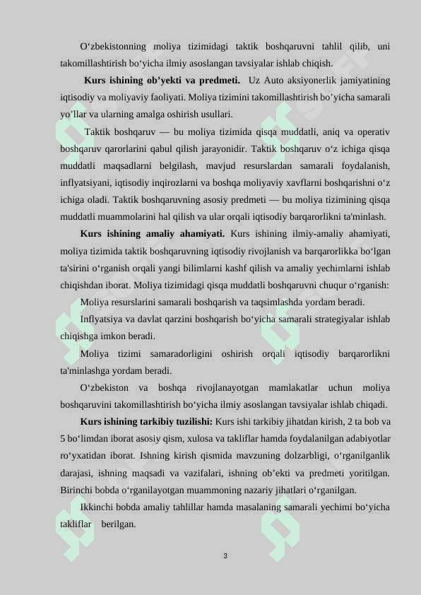 Moliya tizimida taktik boshqaruvning ahamiyati 3