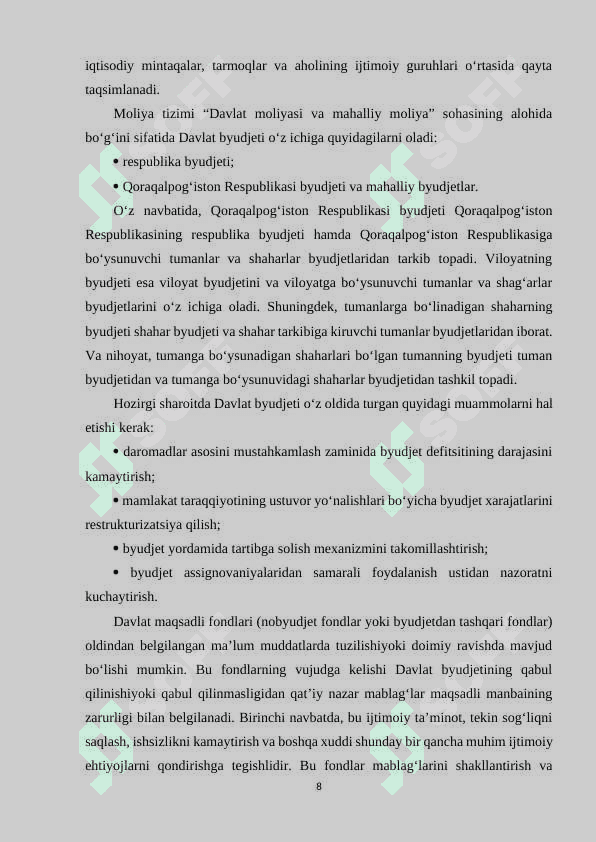 Moliya tizimida taktik boshqaruvning ahamiyati 8