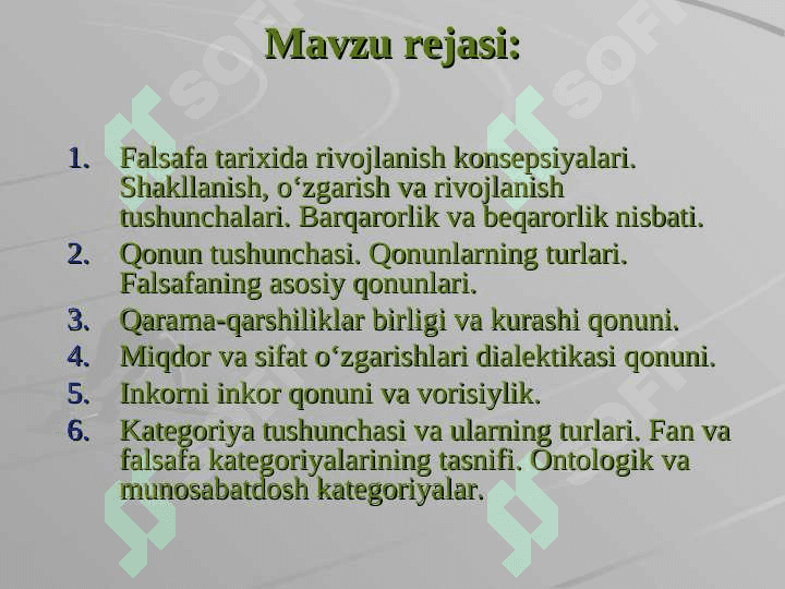 Rivojlanish falsafasi 2