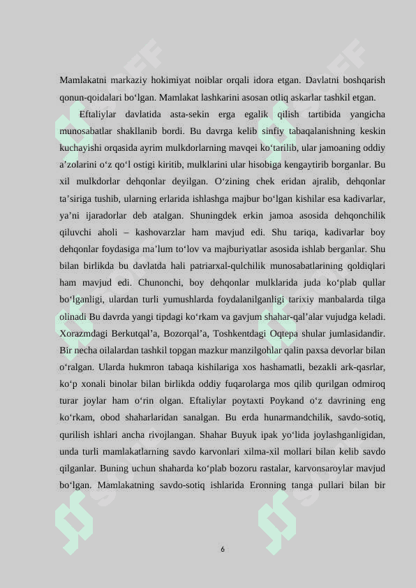 EFTALITLAR DAVLATINING TASHKIL TOPISHI 6