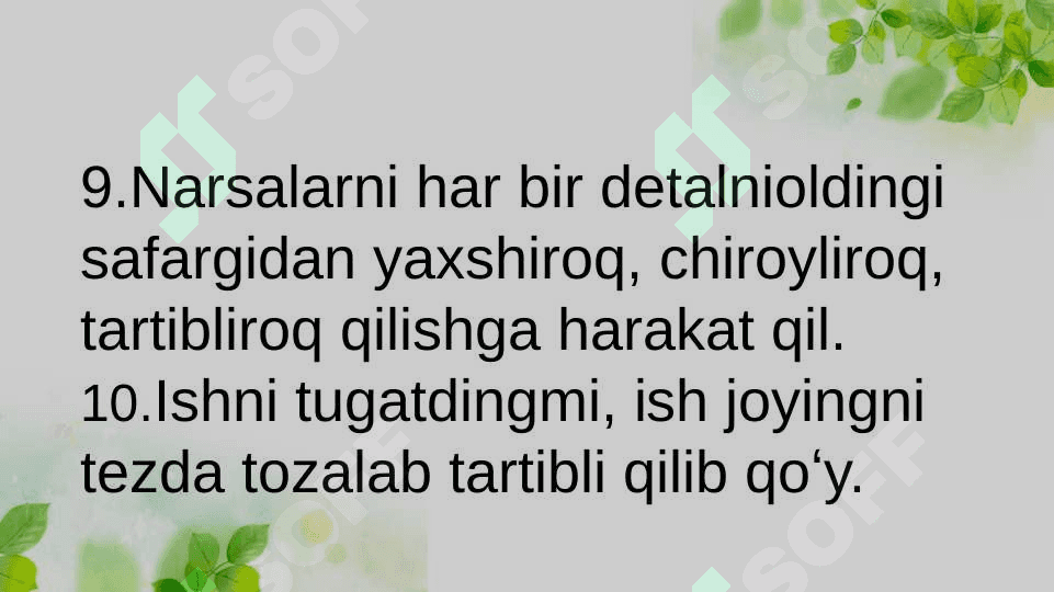 Texnalogiya fanlarida texnik xavfsizlik qoidalari 4