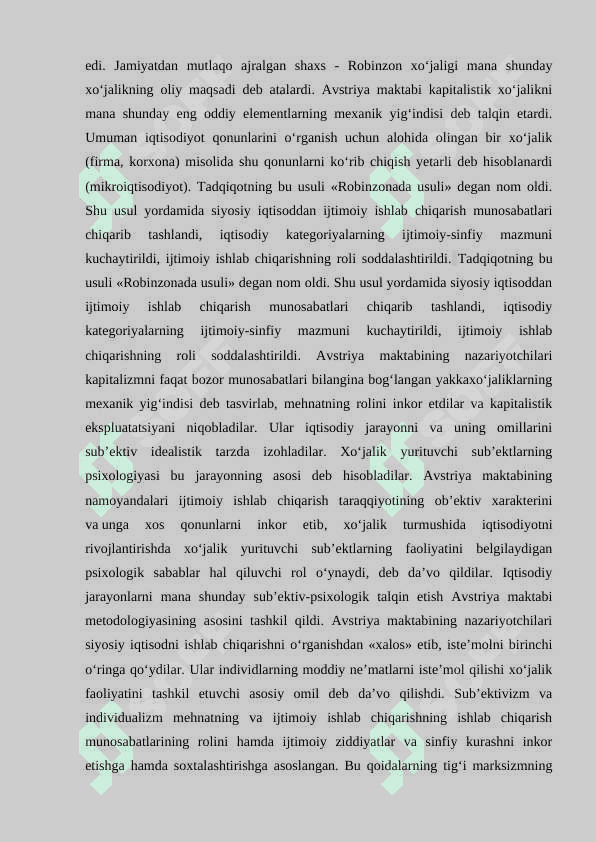 Marjinalizm neoklassik iqtisodiy maktablar 6