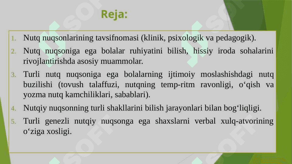 Nutq kamchiligiga ega bo‘lgan bolalarning umumiy psixologik tavsifnomasi. 2
