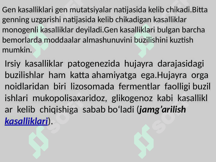 Gen kasalliklari. Odamlarda normal va patologik belgilarning irsiylanishi 6