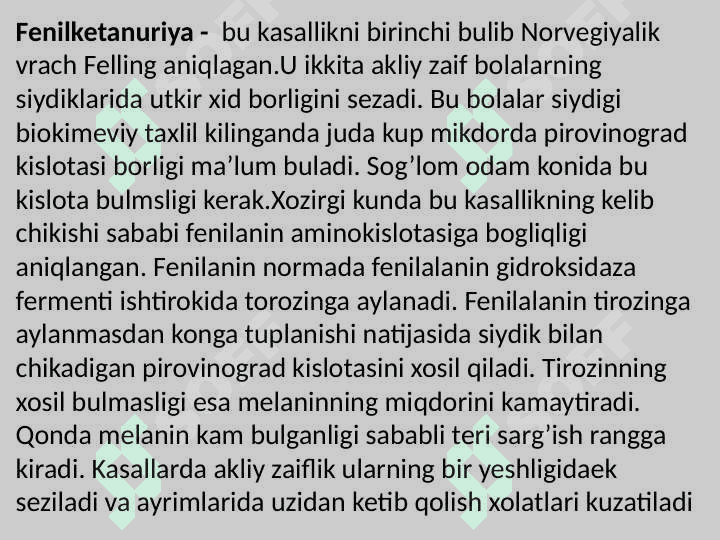 Gen kasalliklari. Odamlarda normal va patologik belgilarning irsiylanishi 7