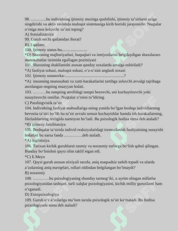 testlar psixologiya 7