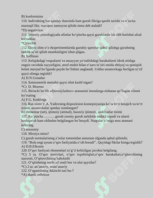testlar psixologiya 8