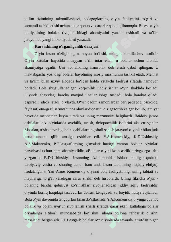 O‘YIN BOLA FAOLIYATINING ASOSIY TURI SIFATIDA 4