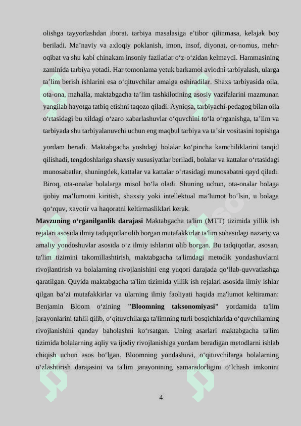 Maktabgacha ta'lim tashkilotining yillik ish rejasining mohiyati 4