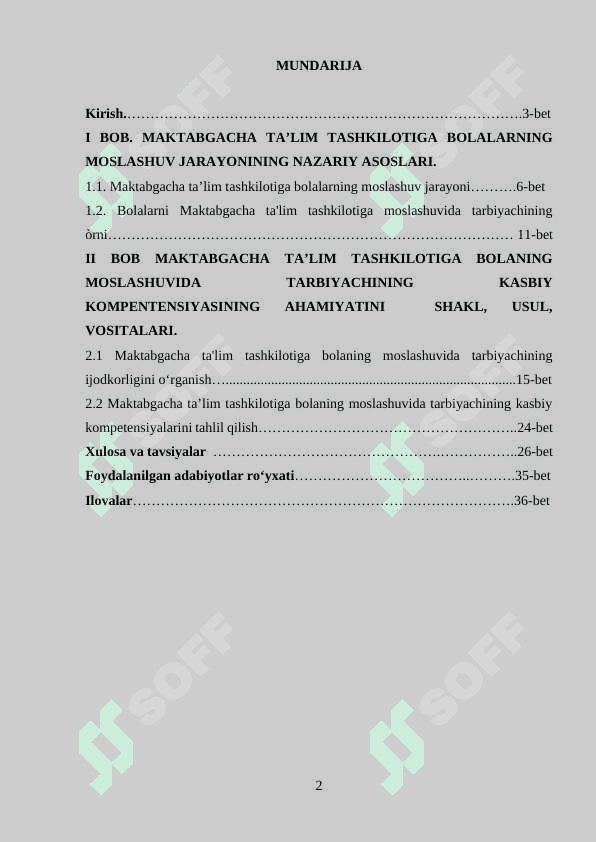 Maktabgacha ta'lim tashkilotiga bolaning moslashuvida tarbiyachining kasbiy kompetensiyalari 2