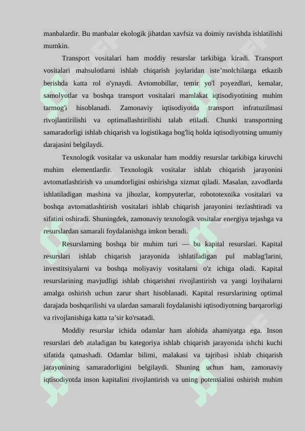 MODDIY RESURSLARDAN SAMARALI FOYDALANISH MASALALARI. 4