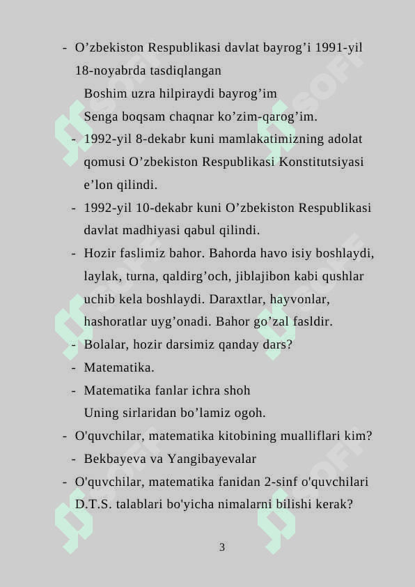 Mavzu: 4 ga ko’paytirish va 4 ga bo’lish , DARS ISHLANMA 3