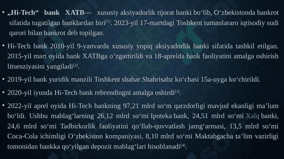 HI-TECH BANK 3
