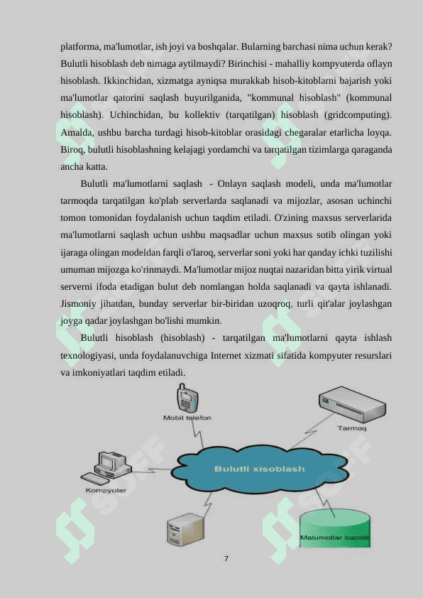Bulutli texnologiyalar va ularni o’quv jarayonida qo’llash 7