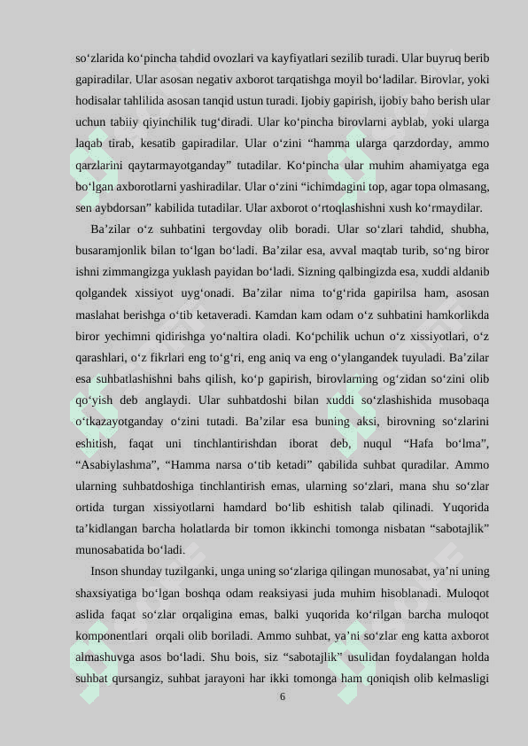 O‘zgani anglash (eshitish) va o‘zini anglatish qoidalari 5