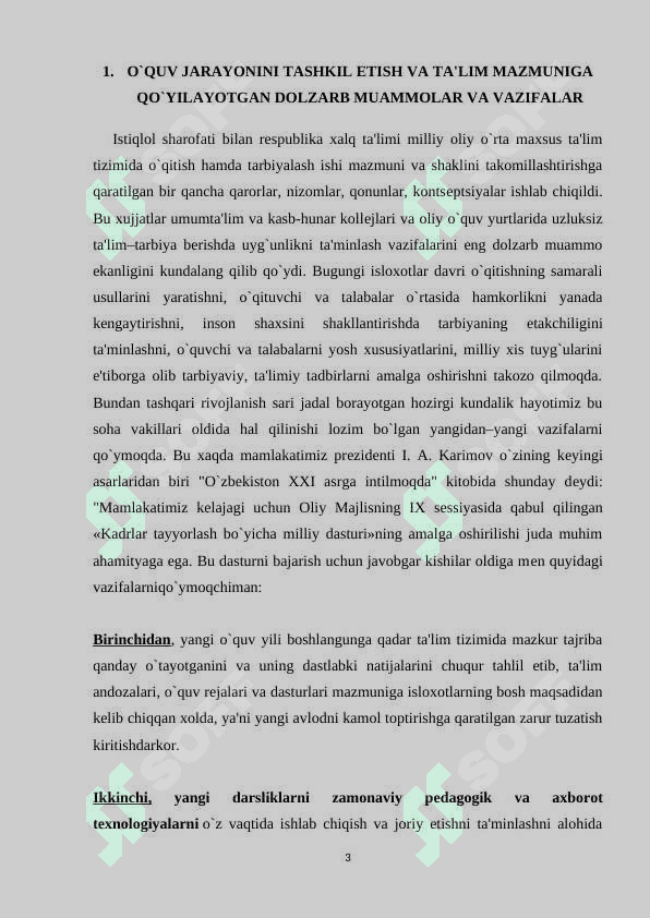O‘QUV JARAYONINI TASHKIL QILISH TEXNOLOGIYASI 3