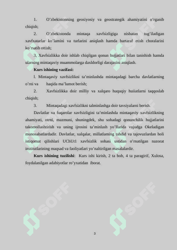 O’ZBEKISTONNING JAHONDA XAVFSIZLIK VA TERRORIZMGA QARSHI KURSH BO’YICHA TASHABBUSI 3