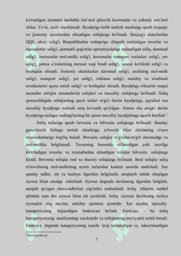 OCHIQ IQTISODIYOTDA BYUDJET-SOLIQ SIYOSATI. 7