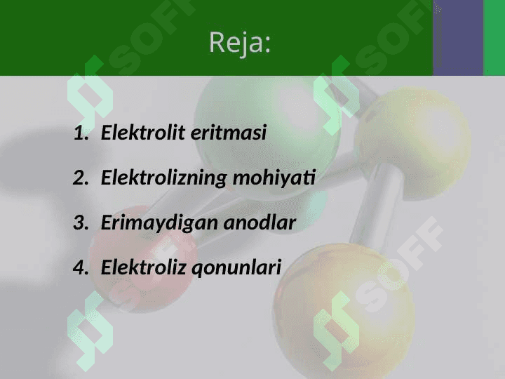 Elektroliz va uning amaliy ahamiyati. 2