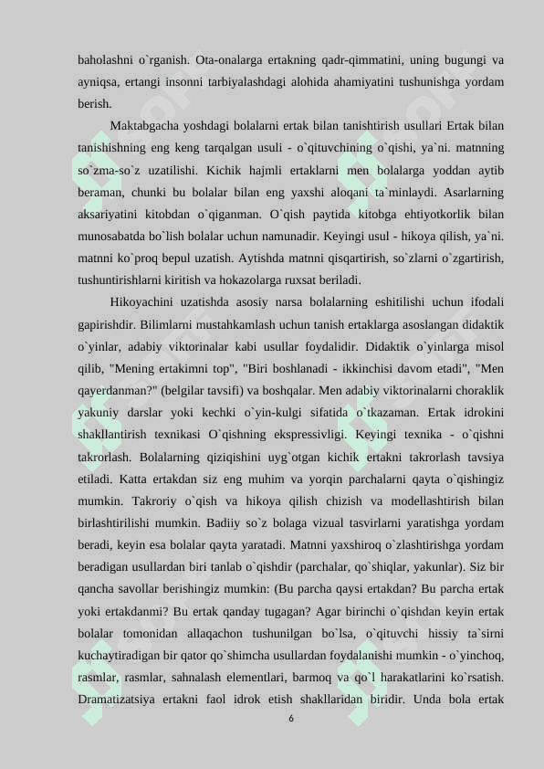 OʻZBEK XALQ ERTAKLARINING TARBIYAVIY AHAMIYATI 6