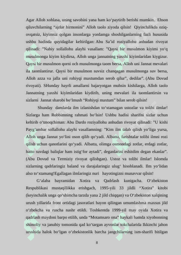 O'ZBEK XALQINING FRONTAGI VA FRONT ORTIDAGI MATONATI 8