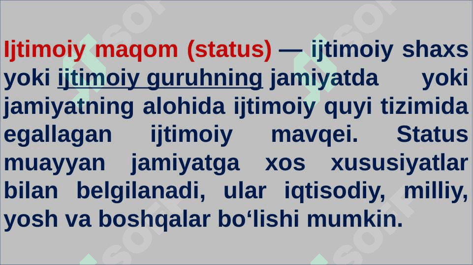 Sotsial status va rollar 5