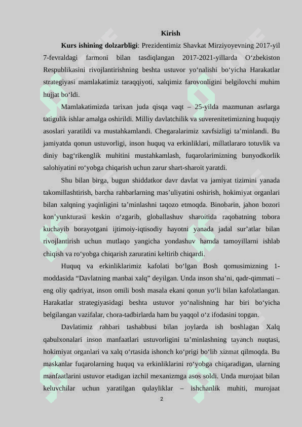 O'ZBEKISTONDA XALQ BILAN MULOQOT NOYOB TIZIMNING YARATILISHI VA DASTLABKI NATIJALAR 2