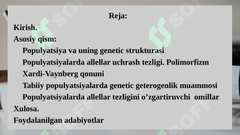Populyatsiyalar genetikasi 2